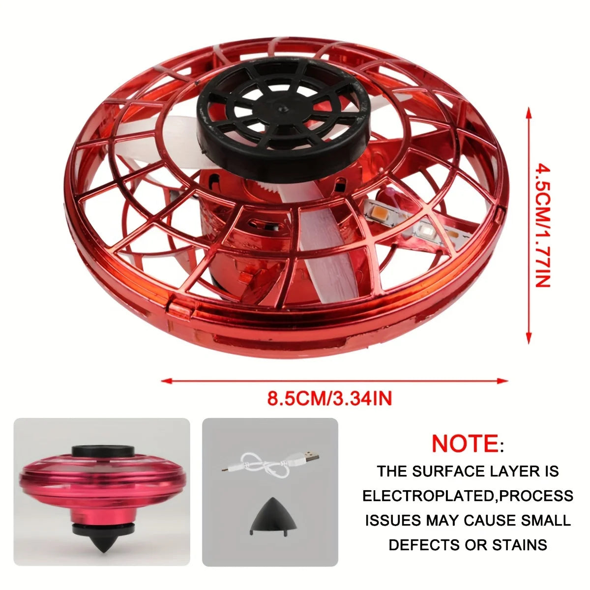 LED Flying UFO Spinner Hover Ball