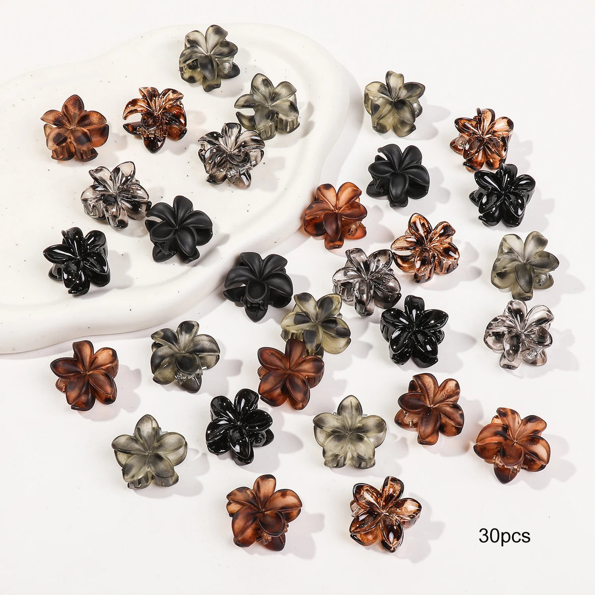 Mini Flower Hair Claw Clips Pack for Women & Girls