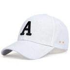 Letter A Embroidery Baseball Cap for Unisex Casual Outdoor Style