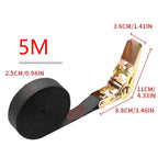 Mini Self-Locking Ratchet Strap Tightener, Cargo Binding Fixing Belt for Truck Airplane Luggage Packing