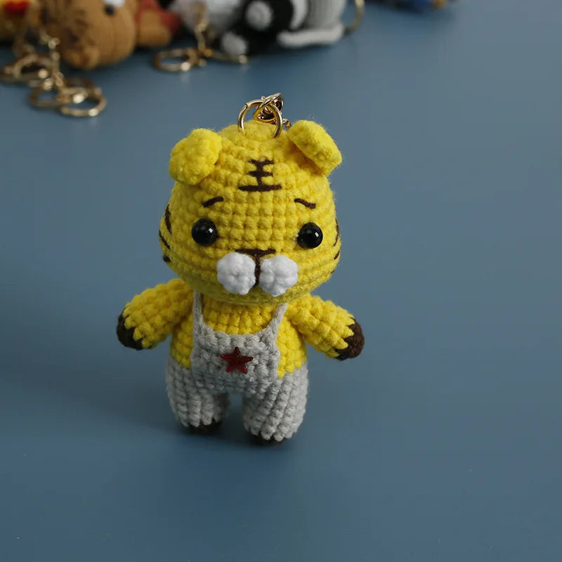 Cute Puppy Crochet Keychain Handmade Dog Bag Charm