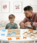 Montessori Wooden Mini Chess Brain Training Puzzle Toy for Kids