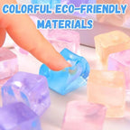 D15Pcs Mini Ice Cube Squishy Toys Release Stress Transparent Small Ice Block Pinch Children Squeezing Stress relieving Toy Gifts