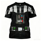 Darth Vader Character Costume 3D Printed Men's Women's Matching T-shirt Summer New Style Fashionable Streetwear Parents Children