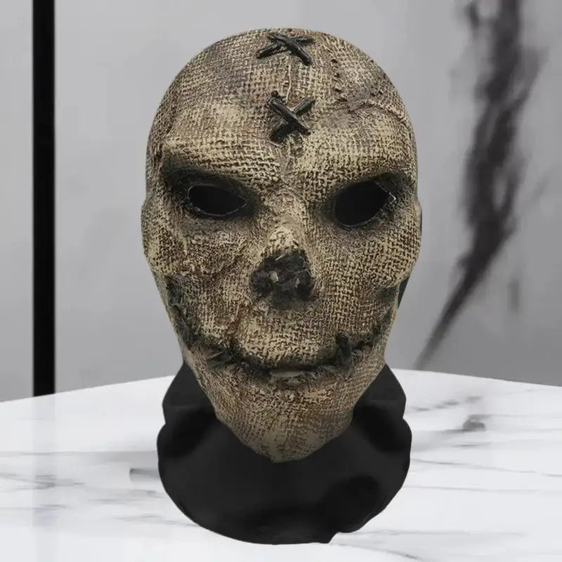 Halloween Ghost 3D Printed Mask, Stretchy Mesh Full Head Accessory, Fun Horror Cosplay Party Halloween