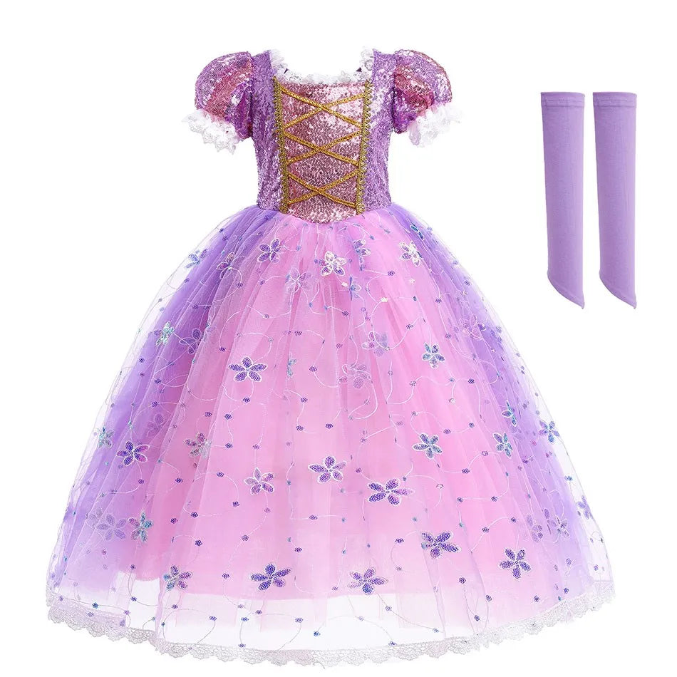 Kids Princess Costume Dress for Girls Cosplay Parties
