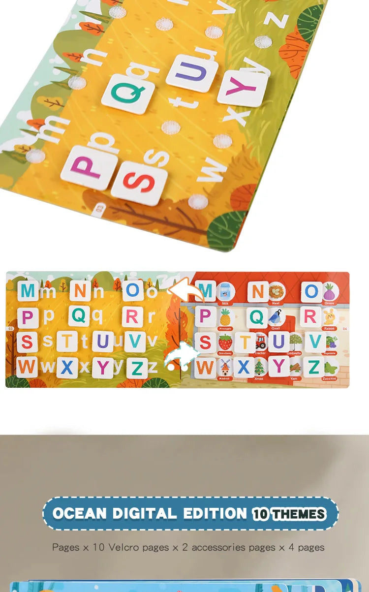 Montessori Busy Book for Kids Interactive Learning Activity Book
