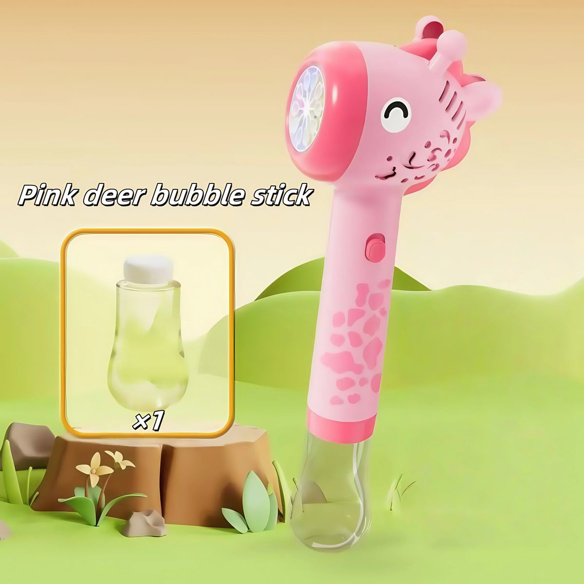 Cartoon Dinosaur & Giraffe Automatic Bubble Blowing Machine