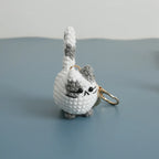 Cute Crochet Kitten Keychain Smiling Cat Bag Charm