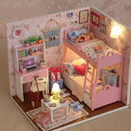 Kitten Mini Doll House 3D Wooden Puzzle DIY Miniature Building Kit