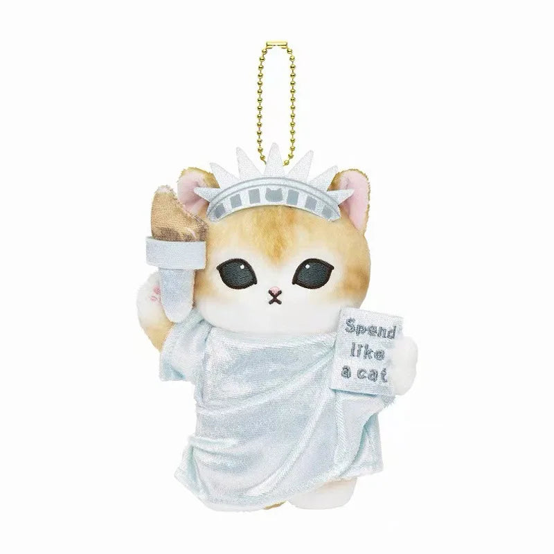 Mofusand Travel Plush Keychain Anime Cat Bag Charm Gift Toy