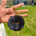 Blush Cat Ball Plush Keychain Cute Cat Bag Charm
