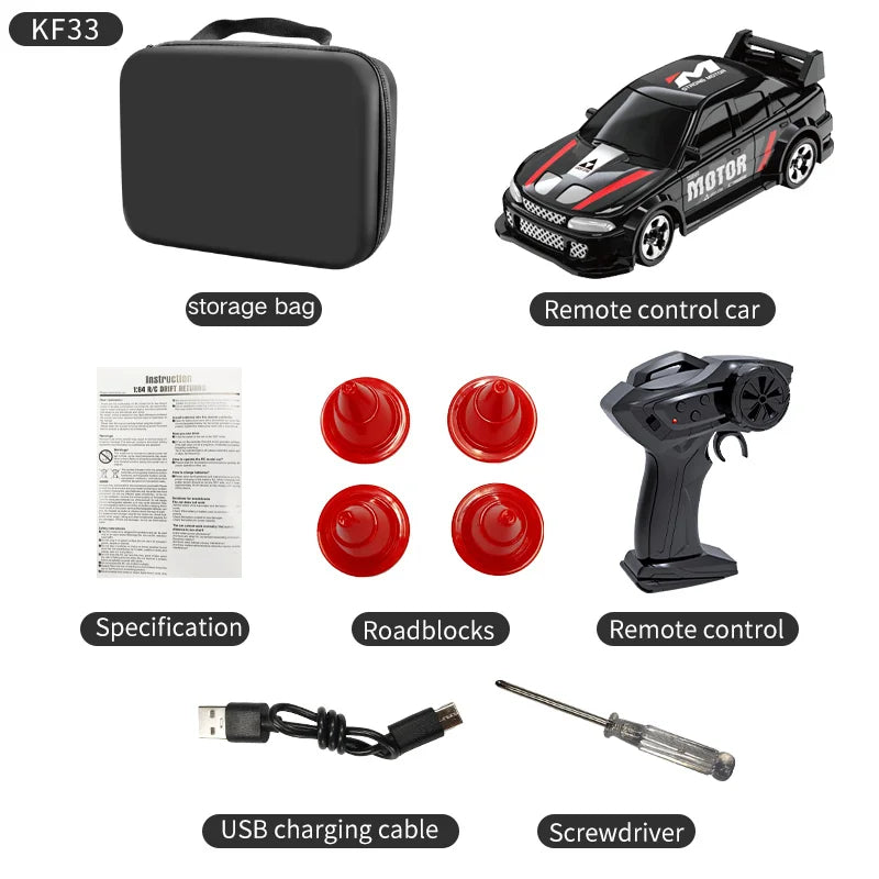 KF20 1:64 Mini 4WD RC Drift Racing Car with Full Proportional Control