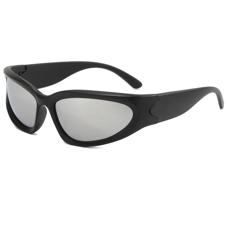 Y2K Wrap Around Sunglasses UV400 Punk Sport Fashion Eyewear for Men & Women