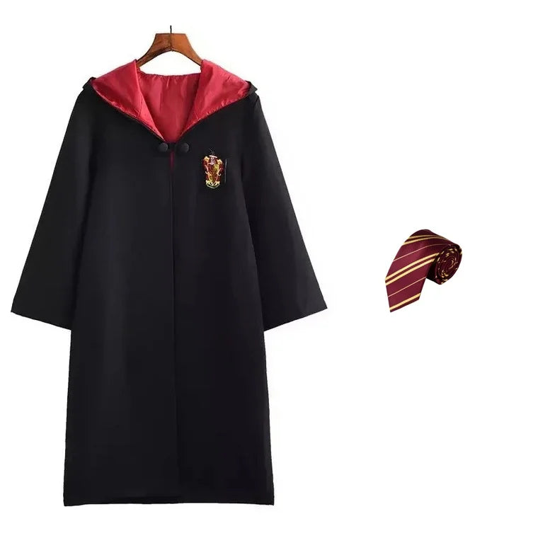 Potter Costume Robe Tie Cloak Scarf Wand Glasses Hermione Dress Flying Thief Accessories Sweater Halloween Cosplay Costume Gifts