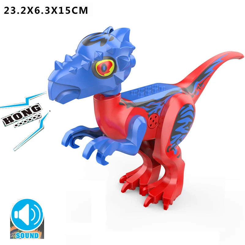 Jurassic Raptor Building Blocks Mini Dinosaur Construction Toy Set