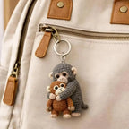 Funny Monkey Crochet Keychain Cute Backpack Charm