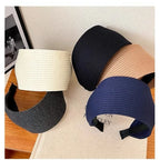 Wide Knitted Cotton Headband with Teeth for Women
