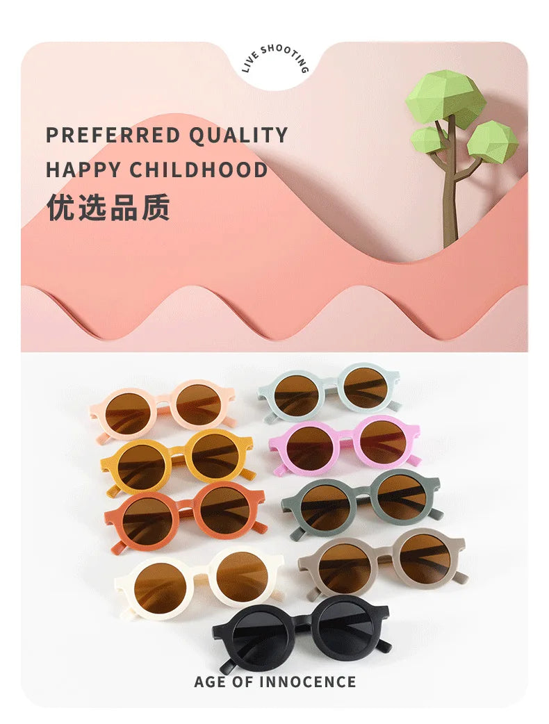 Round UV400 Baby & Kids Sunglasses for Ages 1–7