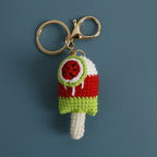Cute Crochet Ice Cream Keychain Cone Bag Charm