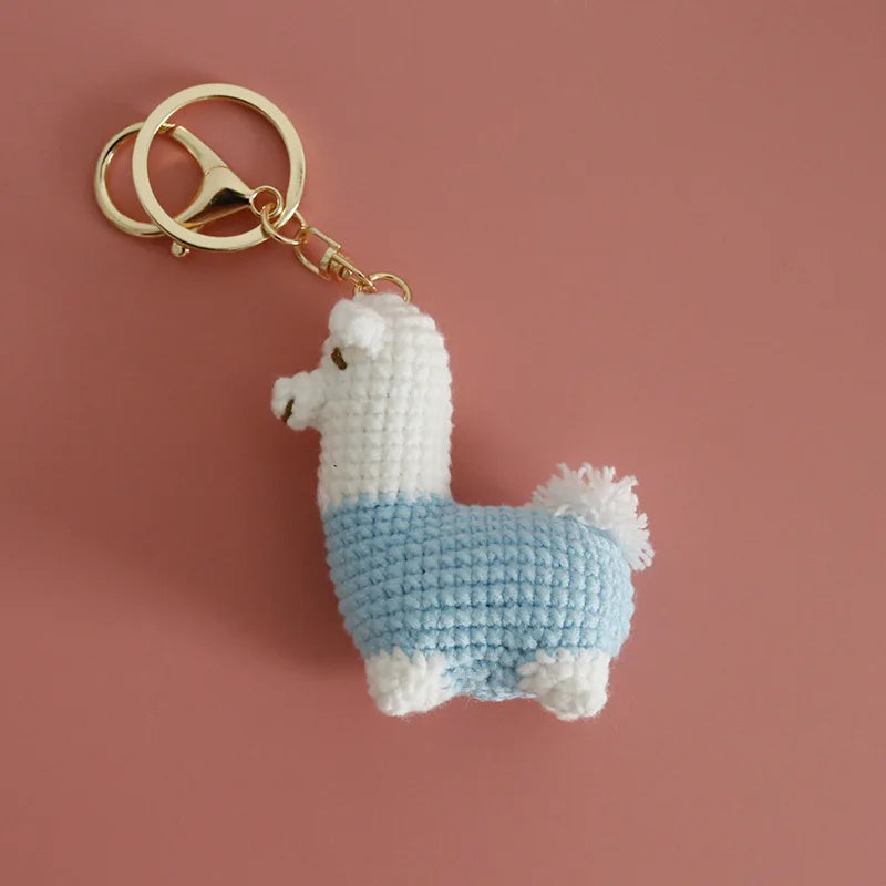 Funny Zebra Crochet Keychain Sheep Animal Bag Charm