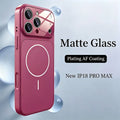 Original Nano Frosted Glass For Magsafe Wireless Charging Phone Case For iPhone 18 17 16 15 14 13 12 11ProMax Air Magnetic Cover