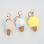 Cute Crochet Ice Cream Keychain Cone Bag Charm