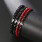 2026 Men Bracelet Small Stone 4mm Braclet Natural Hematite Cross Braslet Rice Bead Brazalete Homme Boyfriend Gift Pulsera Hombre