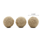 Handwoven Hemp Rope Cat Ball for Interactive Rolling and Scratching