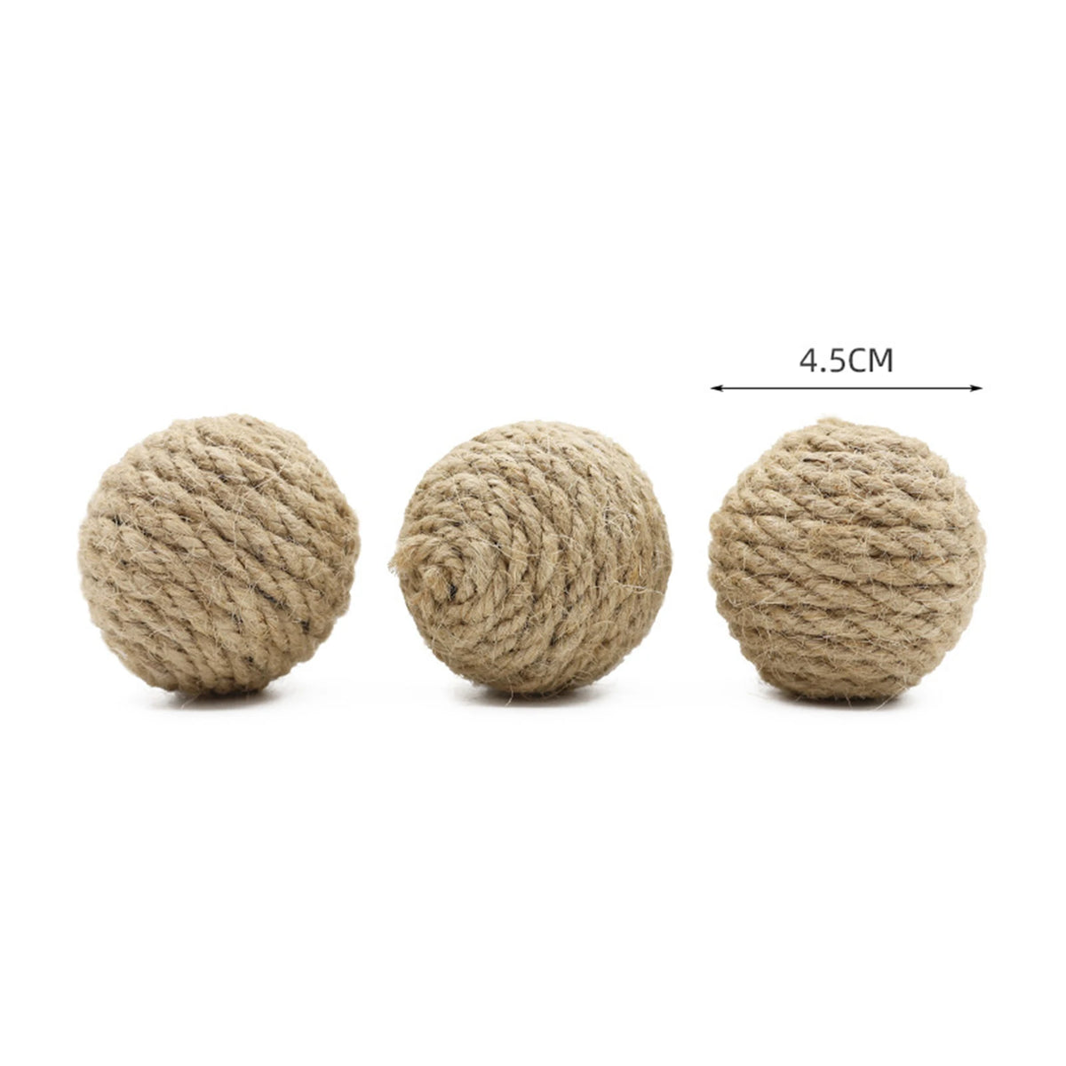 Handwoven Hemp Rope Cat Ball for Interactive Rolling and Scratching