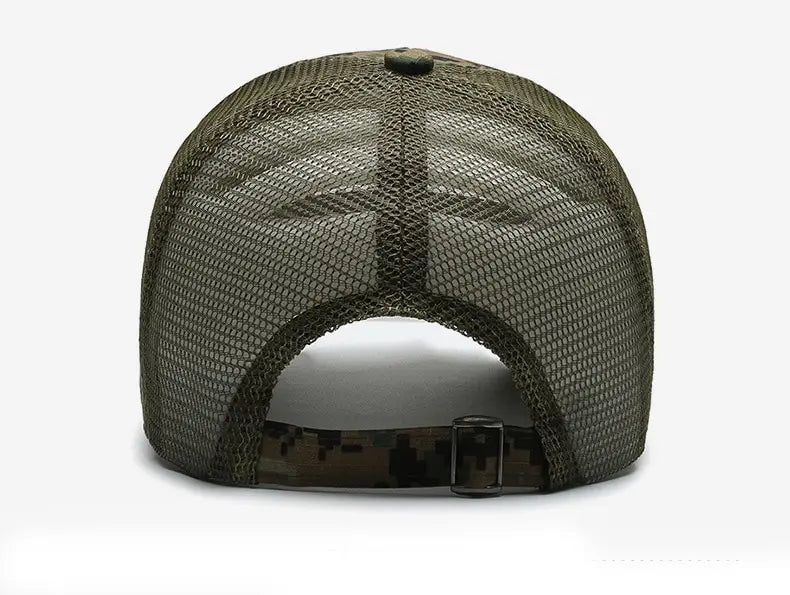 American Flag Camouflage Mesh Baseball Cap for Outdoor Adventures