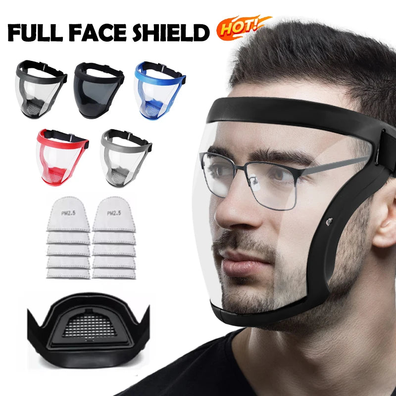 Transparent Kitchen Face Shield Anti-Fog Protective Visor for Cooking