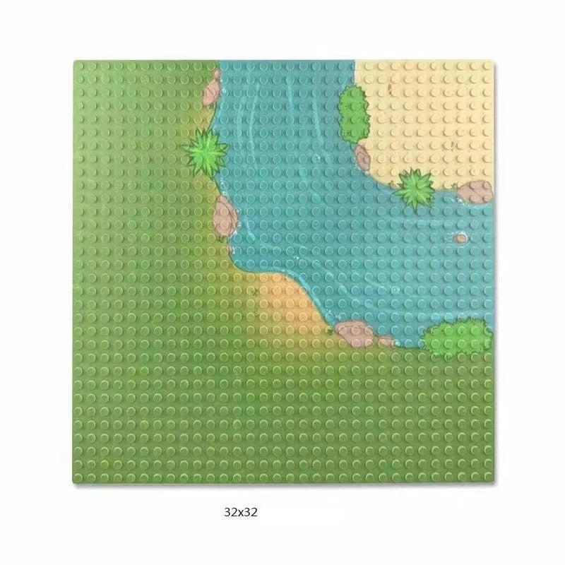 Classic Building Block Baseplate for Creative Construction Toy Sets