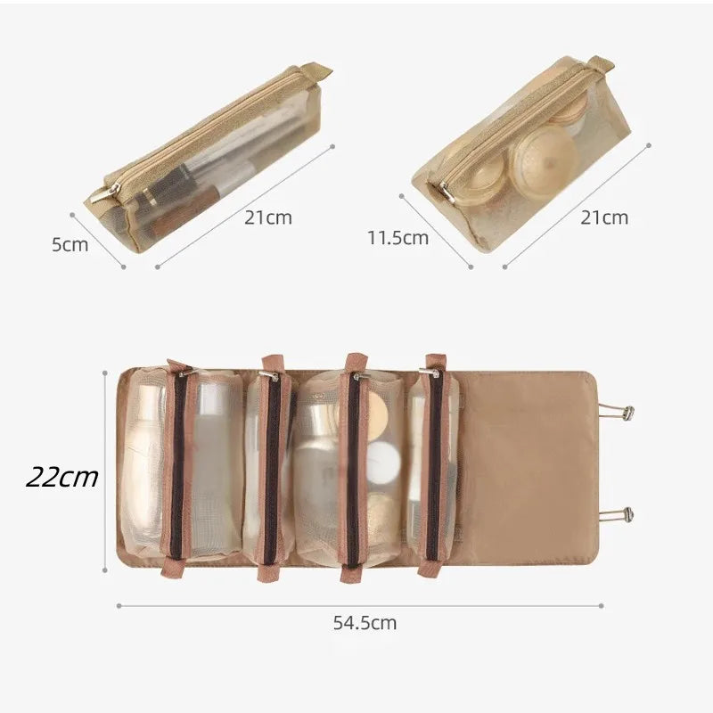 4-in-1 Detachable Large Capacity Travel Makeup Organizer