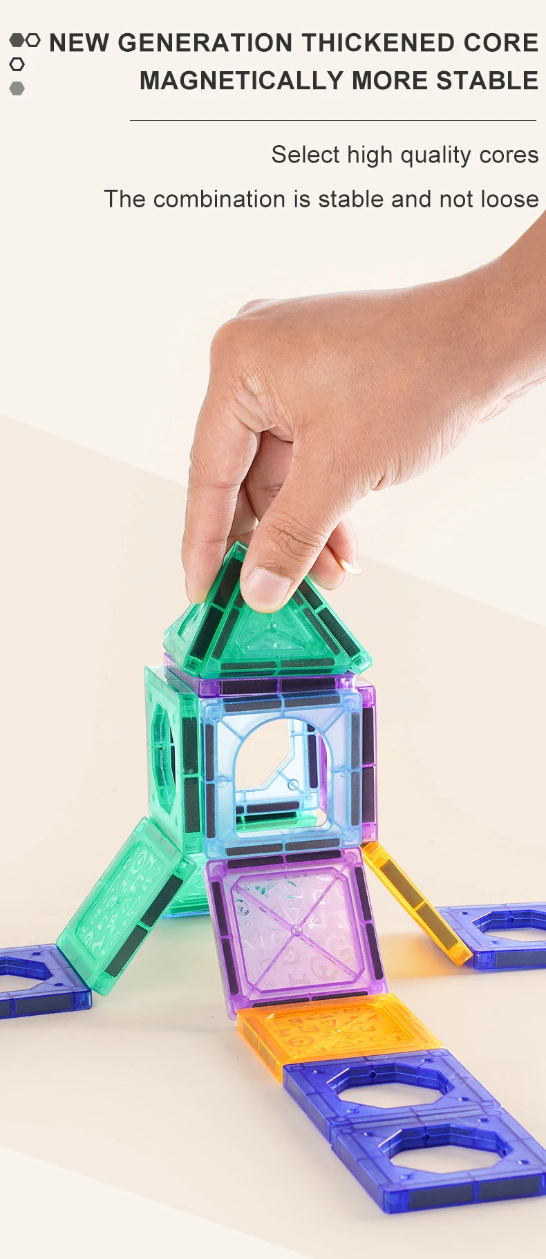 Magnetic Tiles STEM Building Blocks Educational Toy for Kids