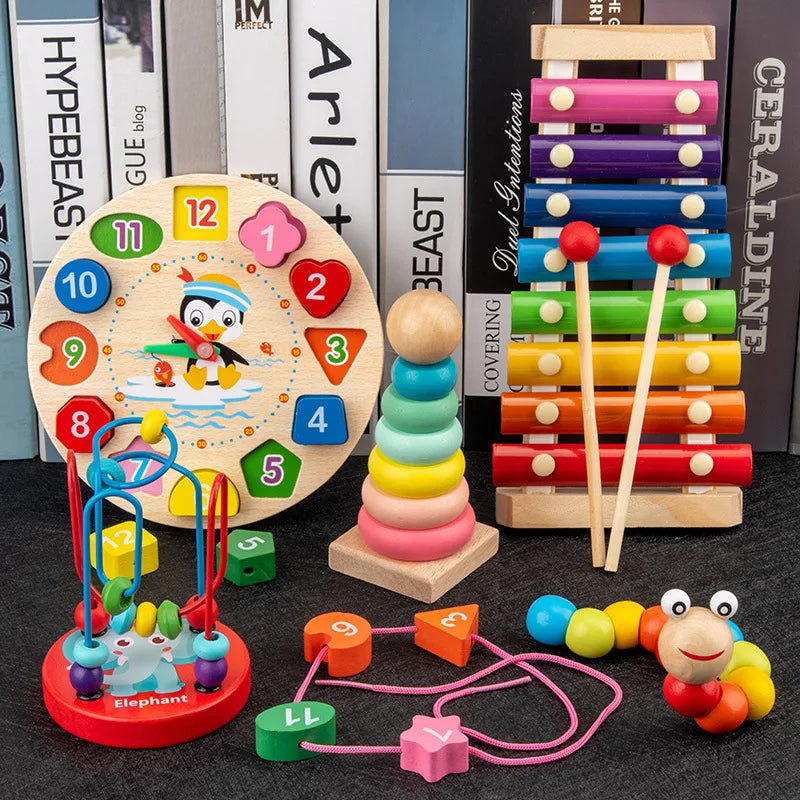 Montessori 3D Wooden Puzzle Educational Learning Toy for Kids