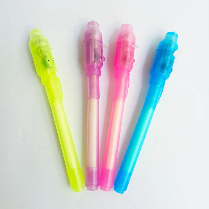 UV Invisible Ink Magic Pen with LED Black Light for Kids