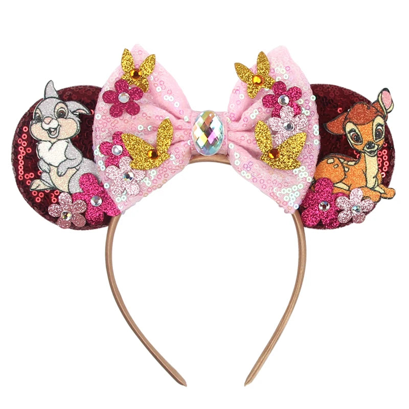 Sequin Mouse Ears Bow Headband for Women & Girls