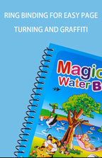Magic Water Drawing Book with Reusable Coloring Pen for Kids Fun