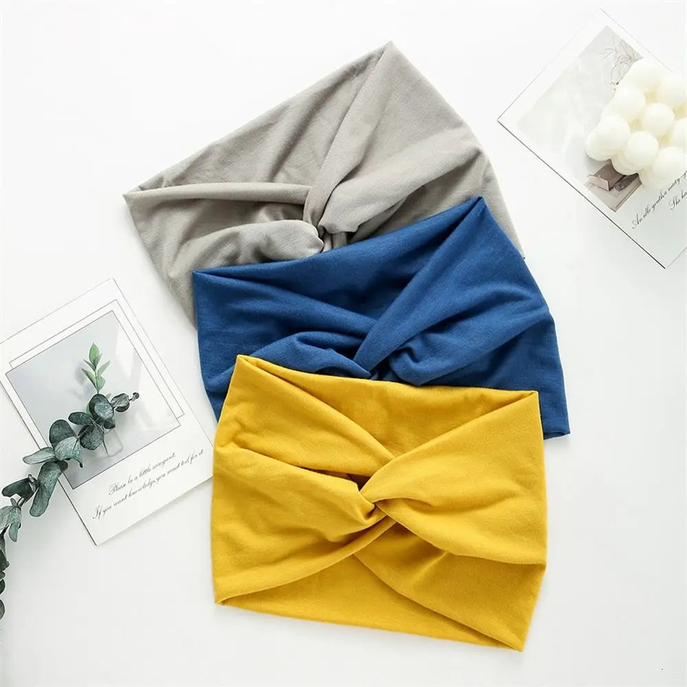 Twisted Extra Wide Turban Workout Headband for Women