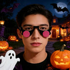 Halloween Red Eye Glasses Props Scary Funny Eyes Costume Role Play Glow in Dark Party Decor Halloween