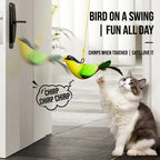 Interactive Wall Hanging Bird Cat Toy with Catnip for Indoor Play