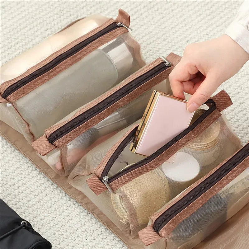 4-in-1 Detachable Large Capacity Travel Makeup Organizer