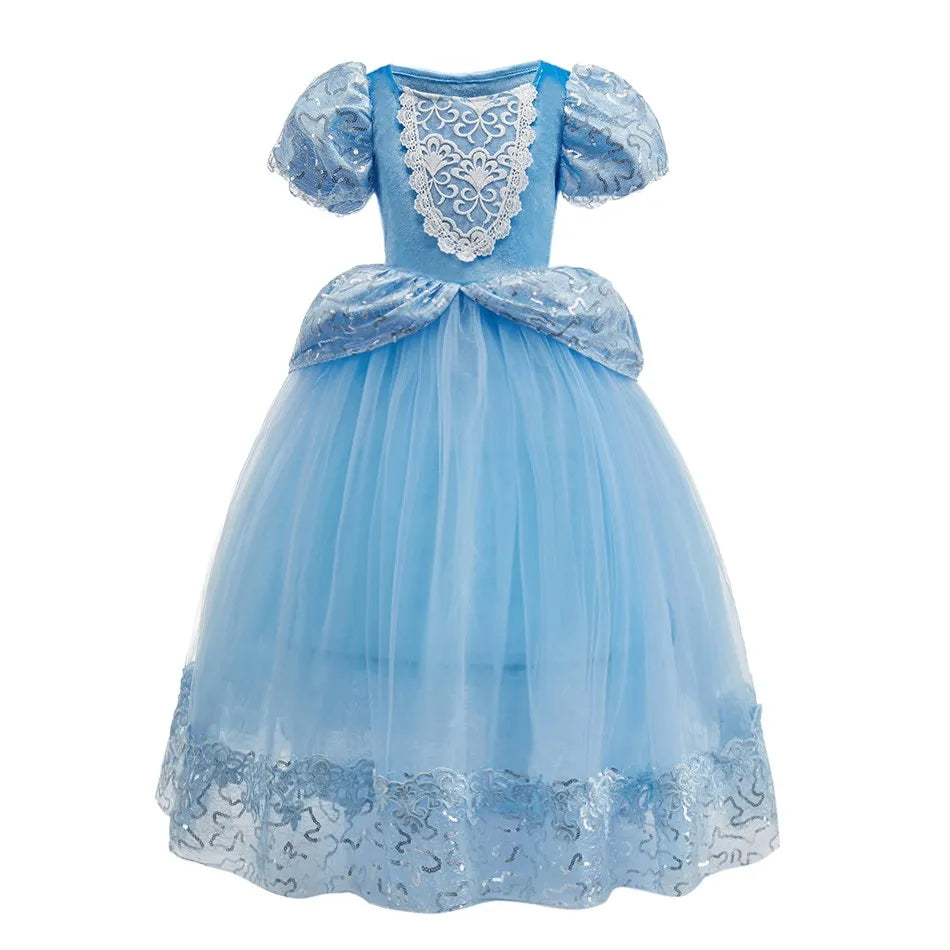 Kids Princess Costume Dress for Girls Cosplay Parties
