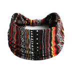 Boho Print Wide Knot Elastic Headband for Women