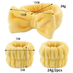 Coral Fleece Face Wash Headband & Absorbent Wristband Set