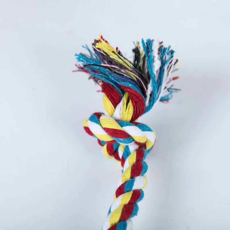 Cotton Rope Dog Chew Toy Bite Resistant Dental Puppy Training Toy - Random Color