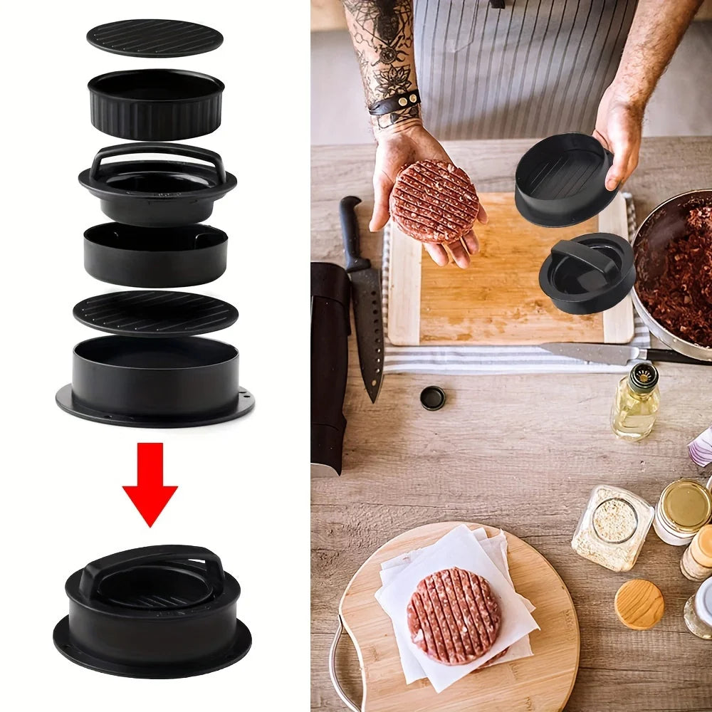 Non-Stick Hamburger Press Mold – Meat Patty Maker & Stuffed Pie Kitchen Tool