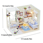 Kitten Mini Doll House 3D Wooden Puzzle DIY Miniature Building Kit