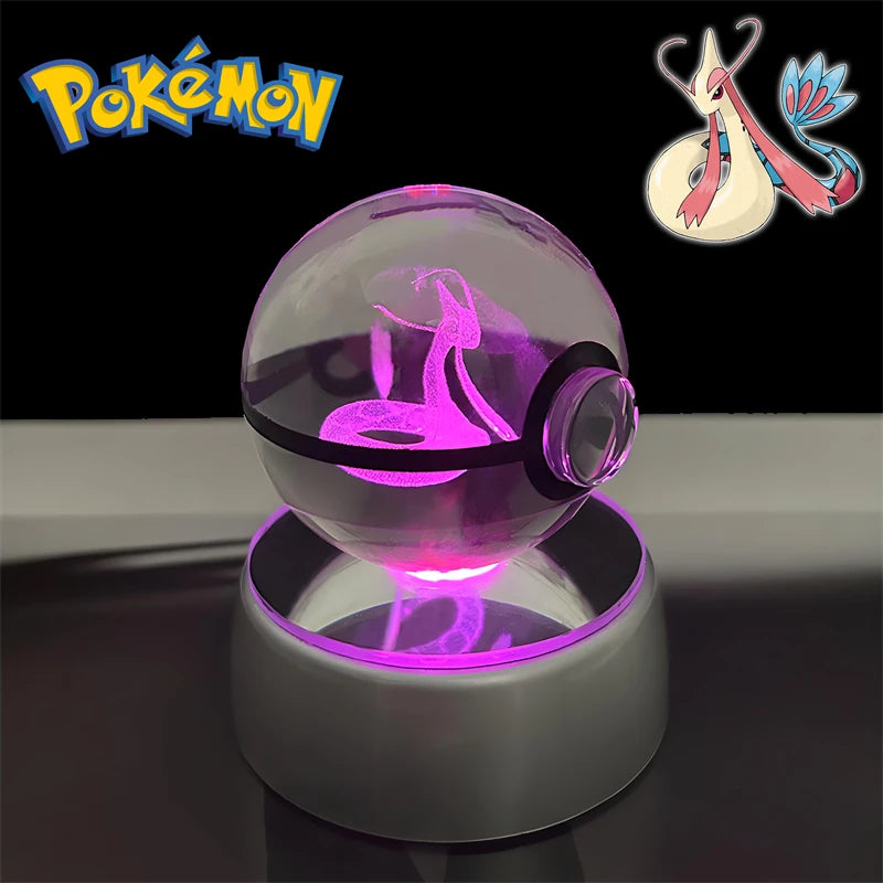 Pokémon 3D Crystal Poké Ball LED Night Light Collectible Figure